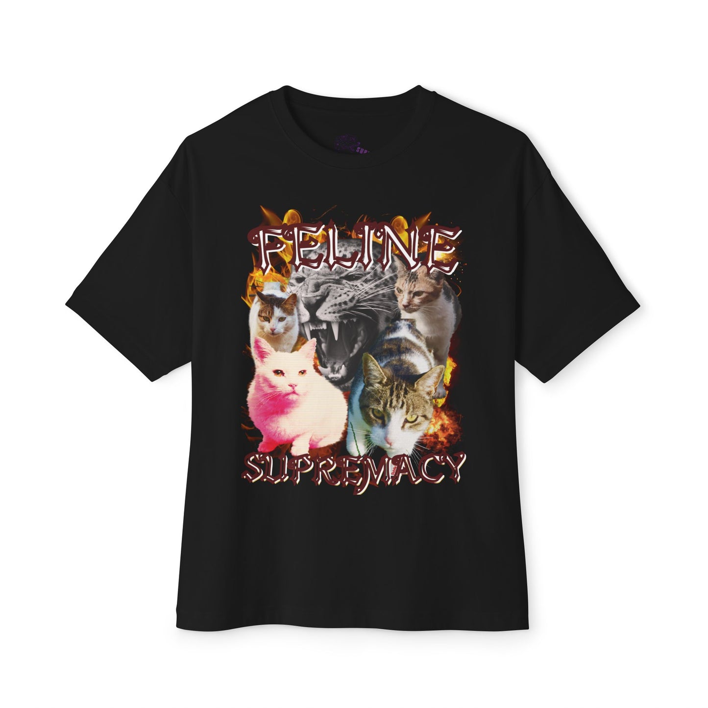 Feline Supremacy Funny Cat Oversized Tee