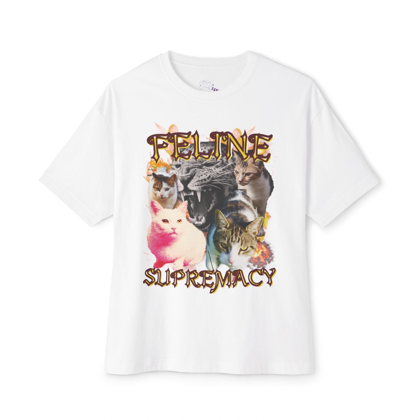 Feline Supremacy Funny Cat Oversized Tee
