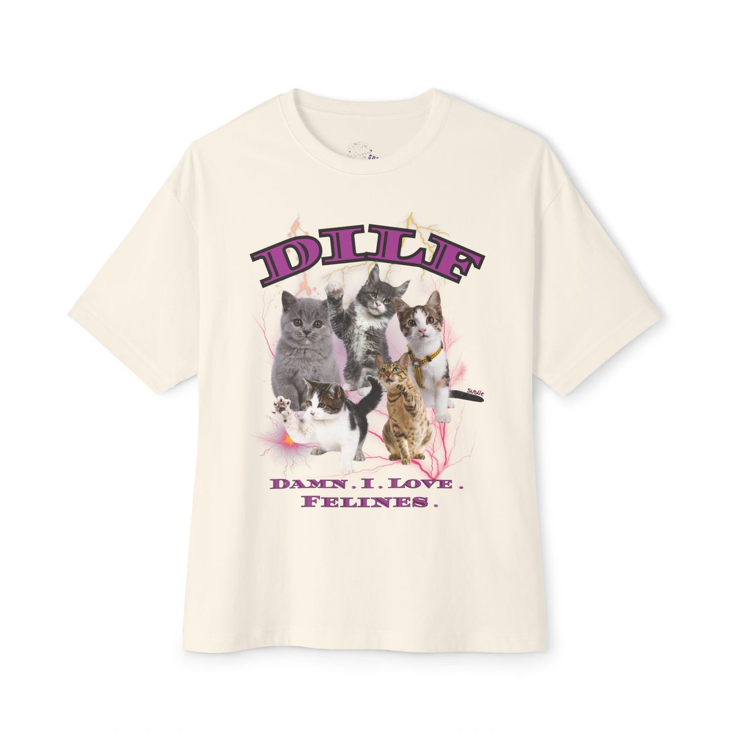 DILF Funny Cat Oversized Tee