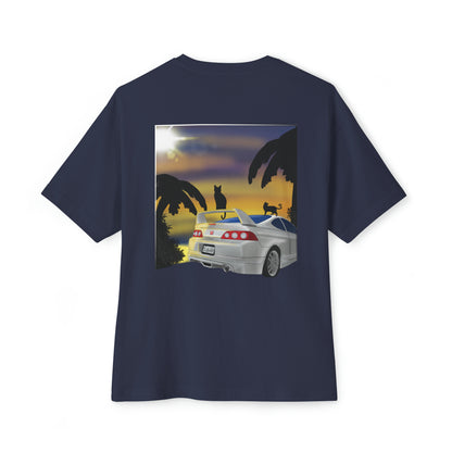 "Car and Cat" Oversized Tee (Back Only)