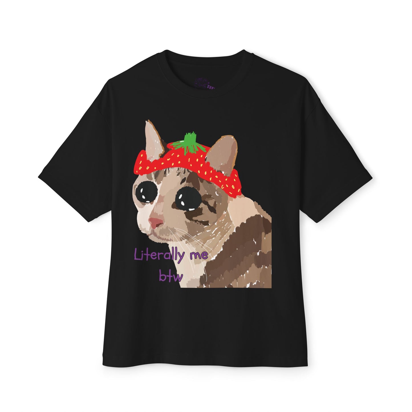 "Literally Me" Funny Cat Oversized T-Shirt