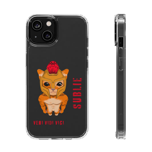 “Spartan Cat” Clear Phone Cases