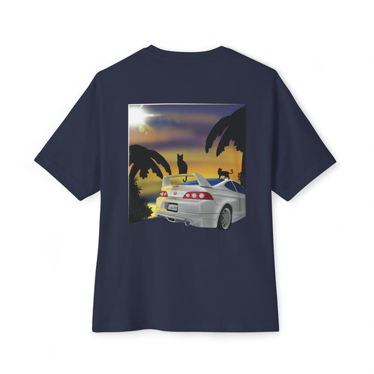 "Car and Cat" Oversized Tee (Front AND Back)
