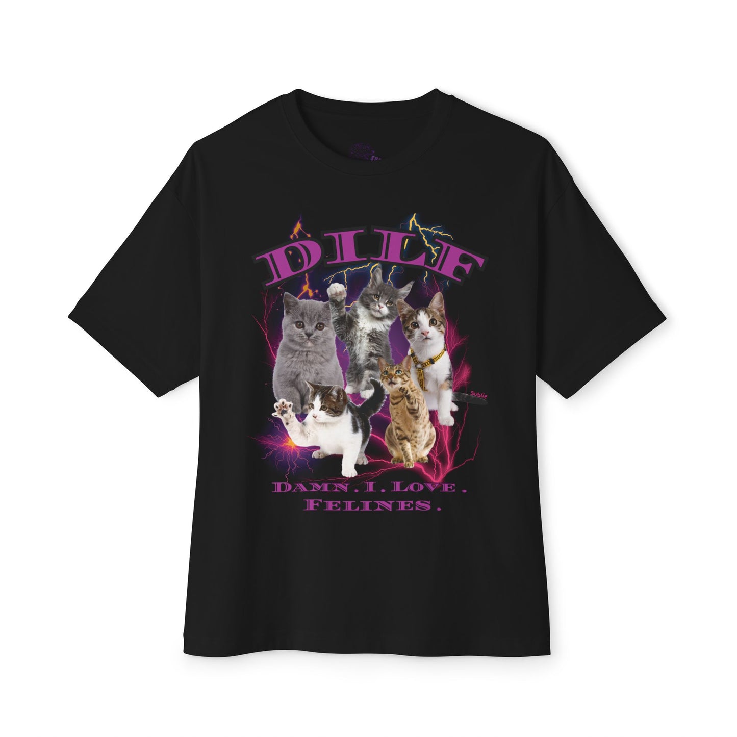 DILF Funny Cat Oversized Tee