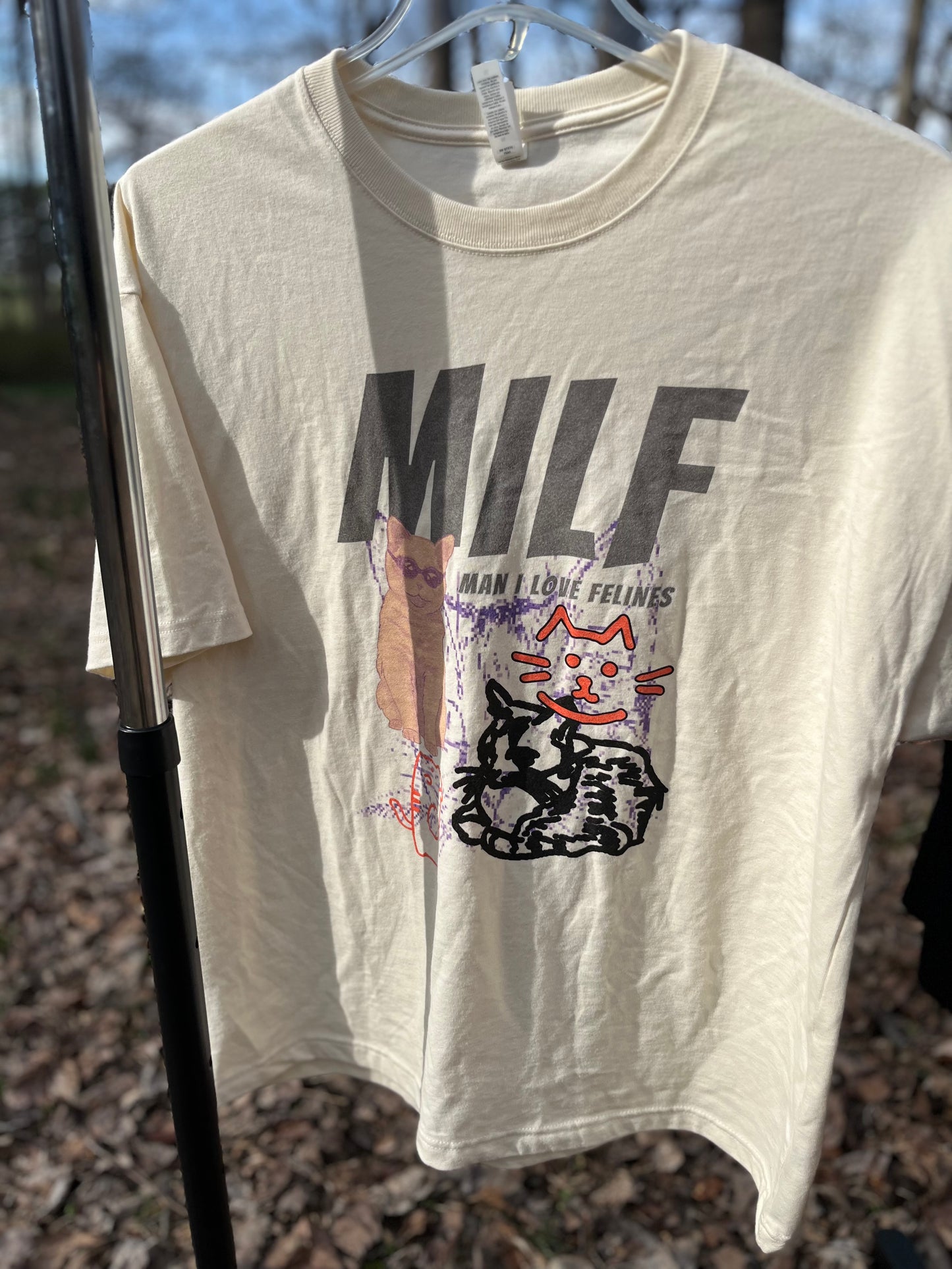 MILF Funny Cat Oversized Tee