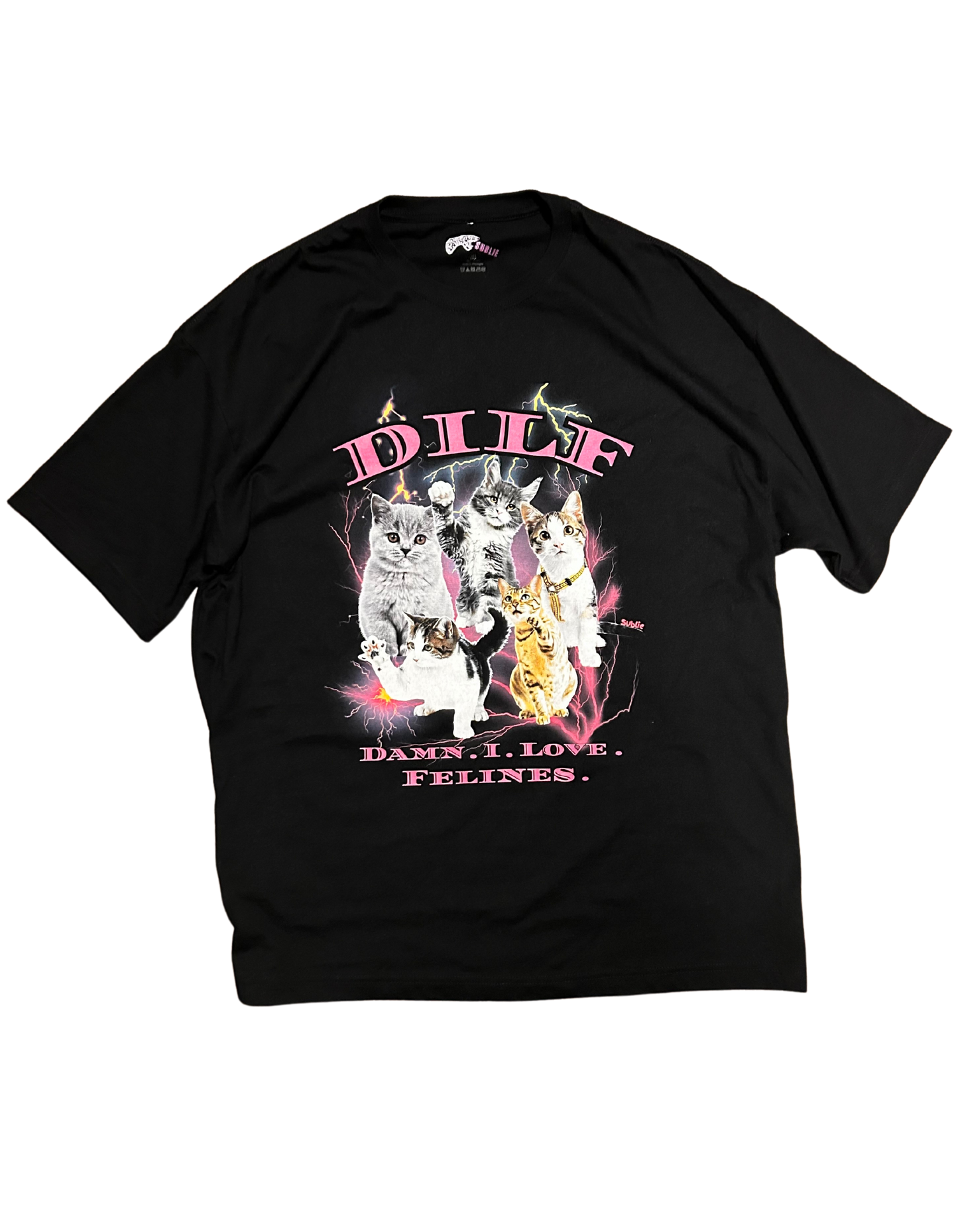 DILF Funny Cat Oversized Tee